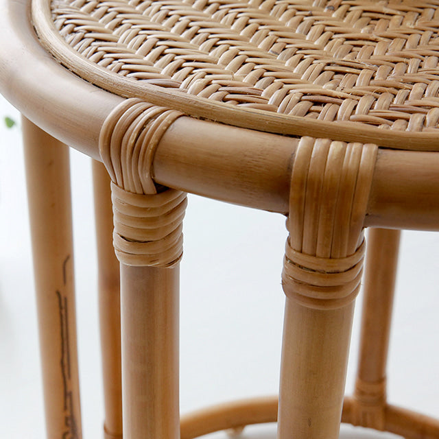 LOTTAN ラウンドラタンサイドテーブル|D40