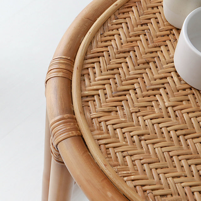 LOTTAN ラウンドラタンサイドテーブル|D40