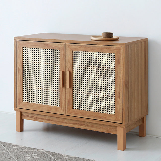 BENTAN 2ドア ラタンドア収納キャビネット|9073