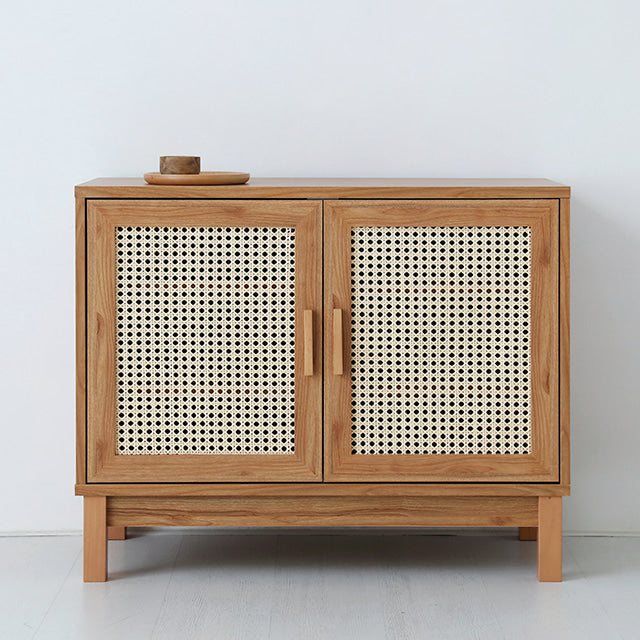 BENTAN 2ドア ラタンドア収納キャビネット|9073