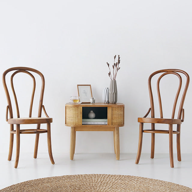 CESBON 収納付きラタンサイドテーブル|6043