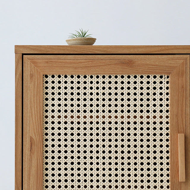 BENTAN 2ドア ラタンドア収納キャビネット|9073