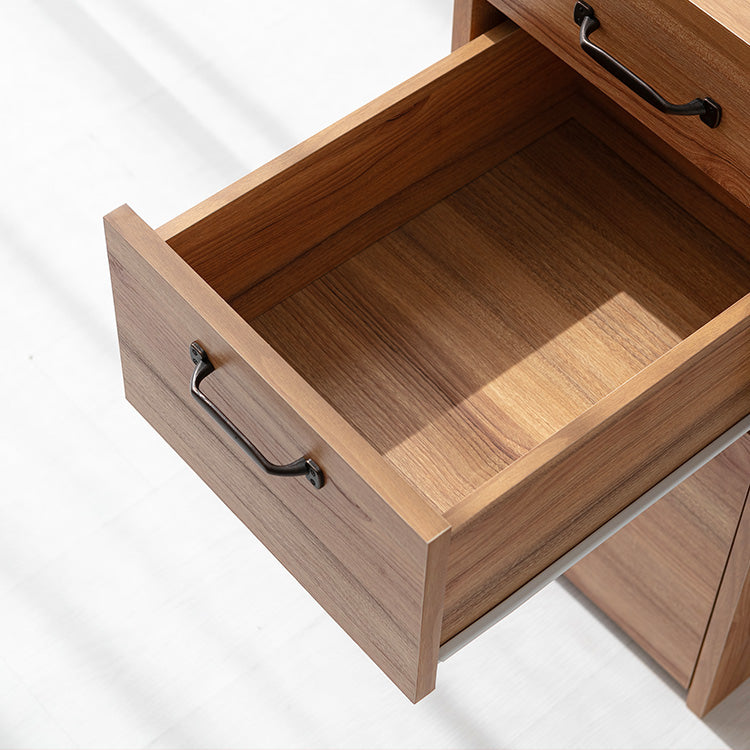 LETANTO ガラストップ 引き出し付きデスク