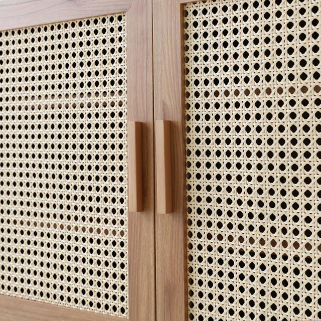 BENTAN 2ドア ラタンドア収納キャビネット|9073