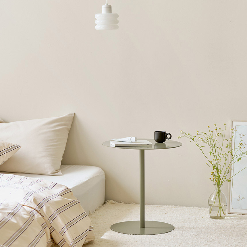 Roomnhome|スチールラウンドテーブル|2サイズ