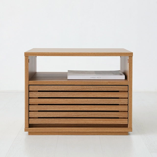 SHOLID リブデザイン引き出しサイドテーブル|5040