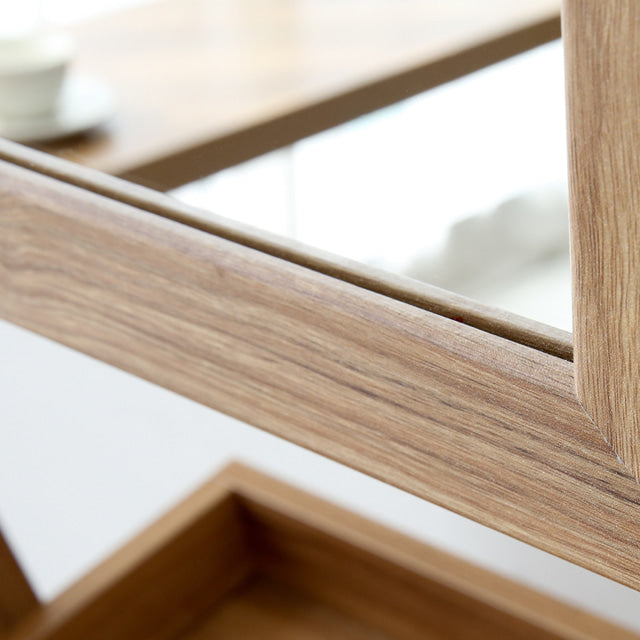 COLAT ミラー付き3段シェルフ 省スペースドレッサー