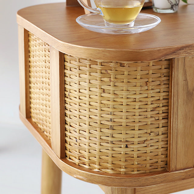 CESBON 収納付きラタンサイドテーブル|6043