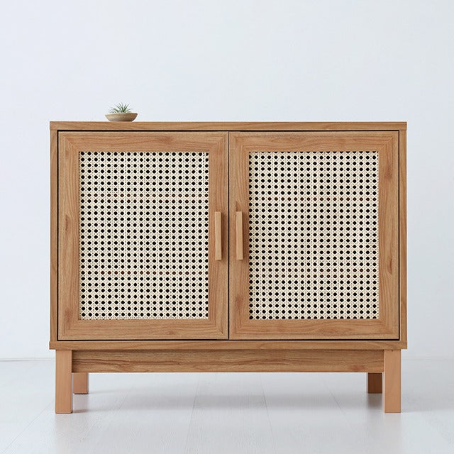 BENTAN 2ドア ラタンドア収納キャビネット|9073