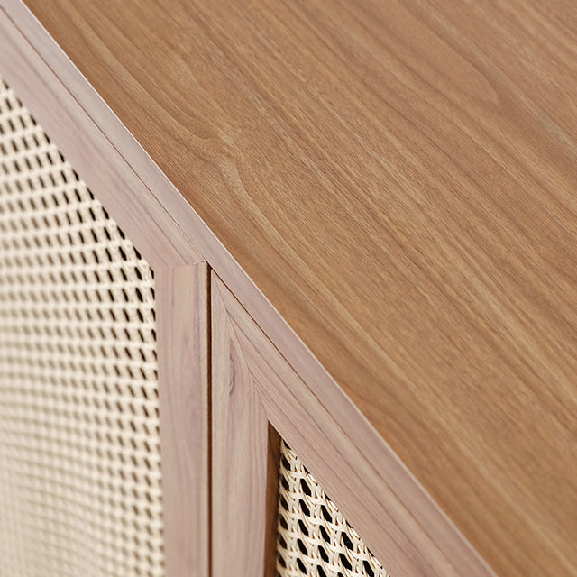 BENTAN ラタンドア引出し付き収納チェスト|90113