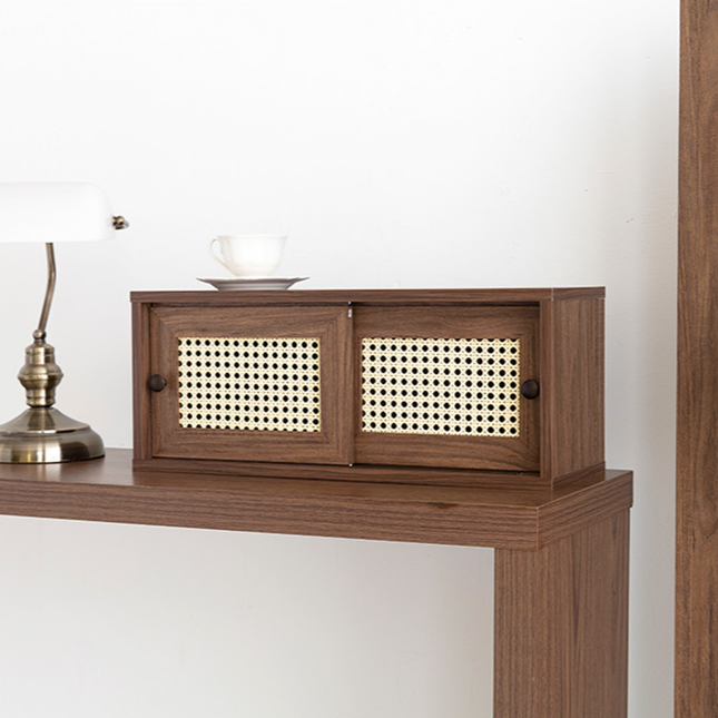 BENTAN ラタンミニ卓上収納|2ドア