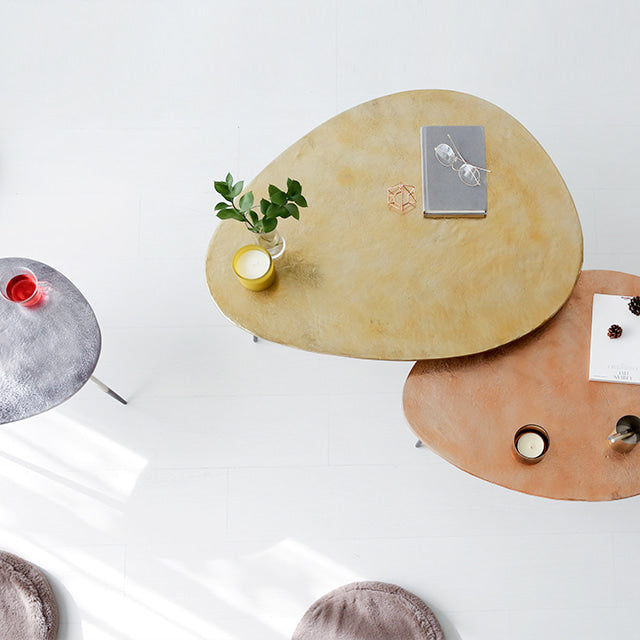 RILSON ネスティングテーブル 50|ブラックシルバー