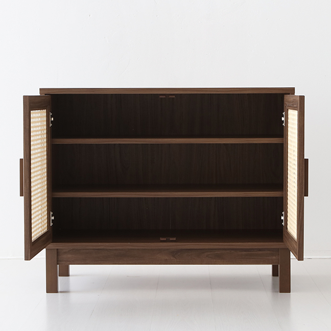 BENTAN 2ドア ラタンドア収納キャビネット|9073