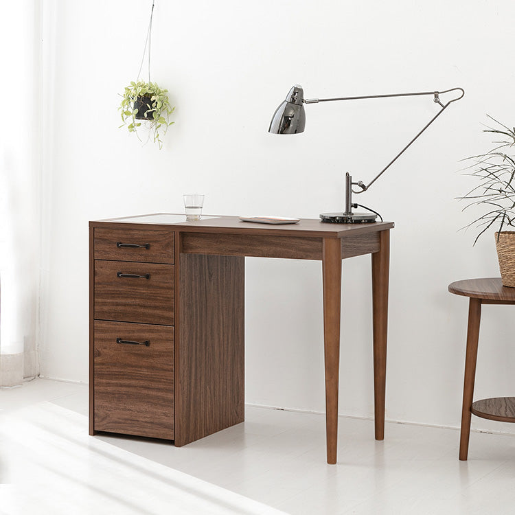 LETANTO ガラストップ 引き出し付きデスク