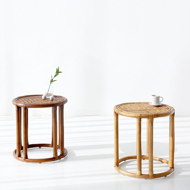 LOTTAN ラウンドラタンサイドテーブル|D40