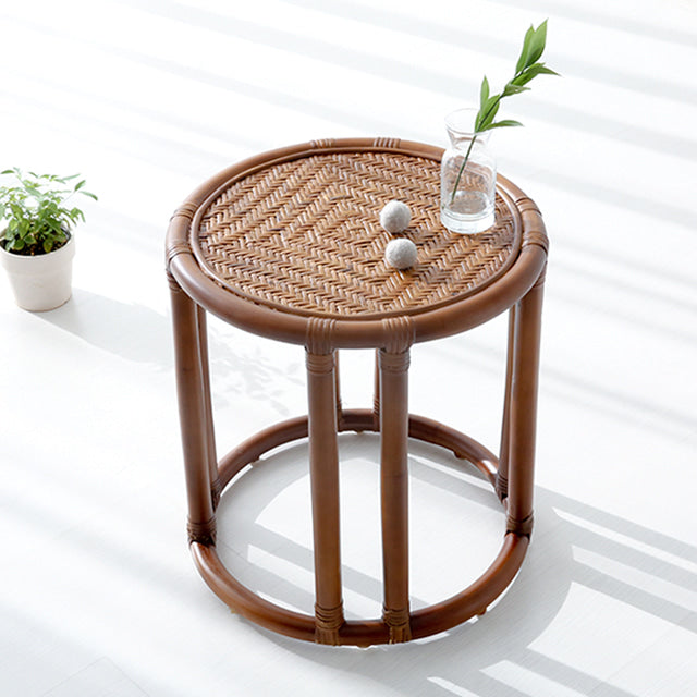 LOTTAN ラウンドラタンサイドテーブル|D40