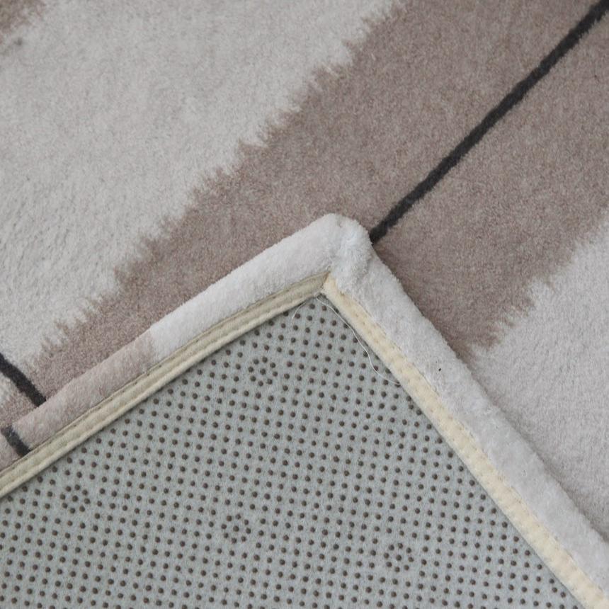 ベージュチェックラグ|洗えるラグ