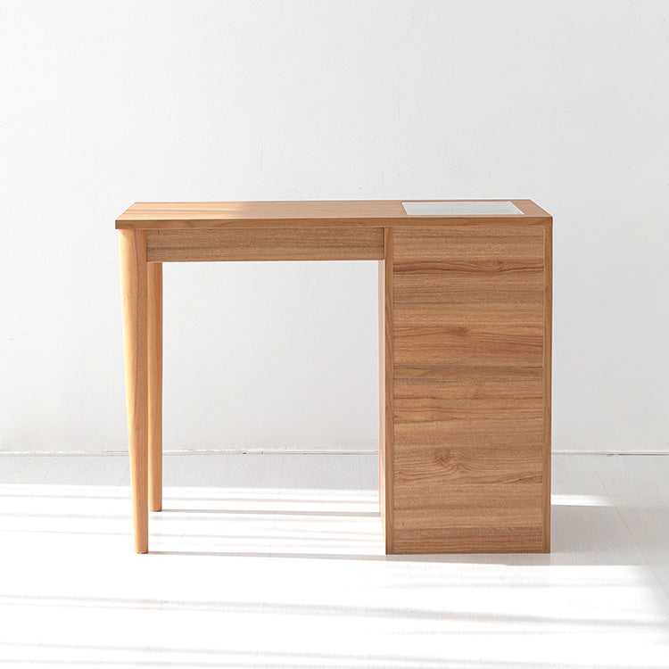 LETANTO ガラストップ 引き出し付きデスク