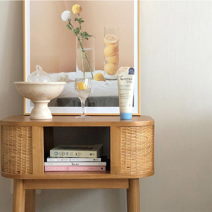 CESBON 収納付きラタンサイドテーブル|6043