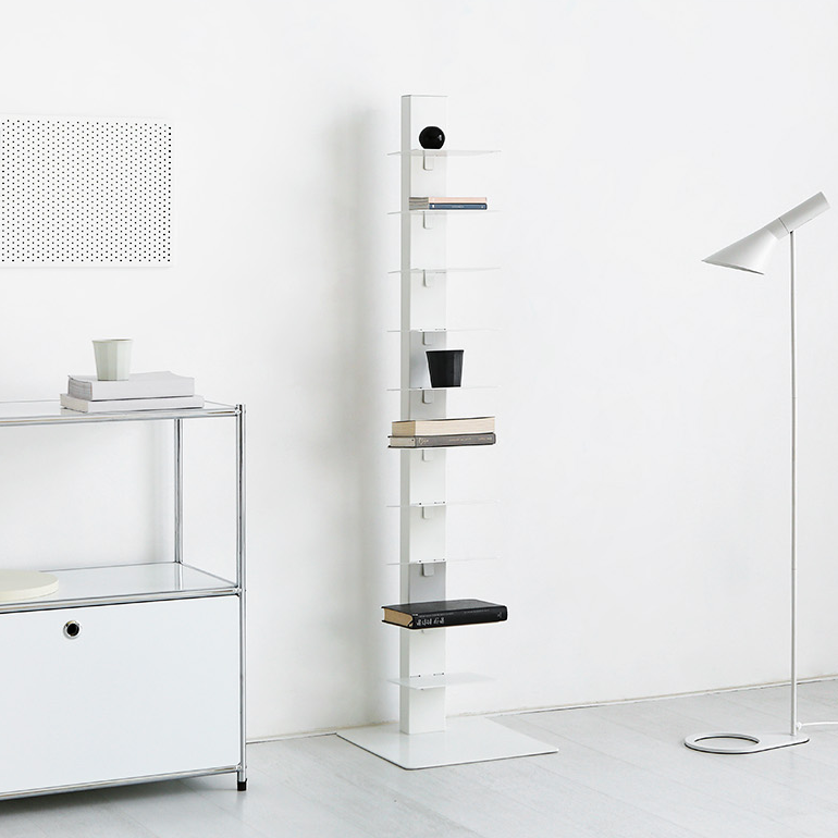 MARKET B KONETY モダンブックタワー マガジンラック ホワイト KONETY モダンブックスタンド|39x150 – 1acspaces