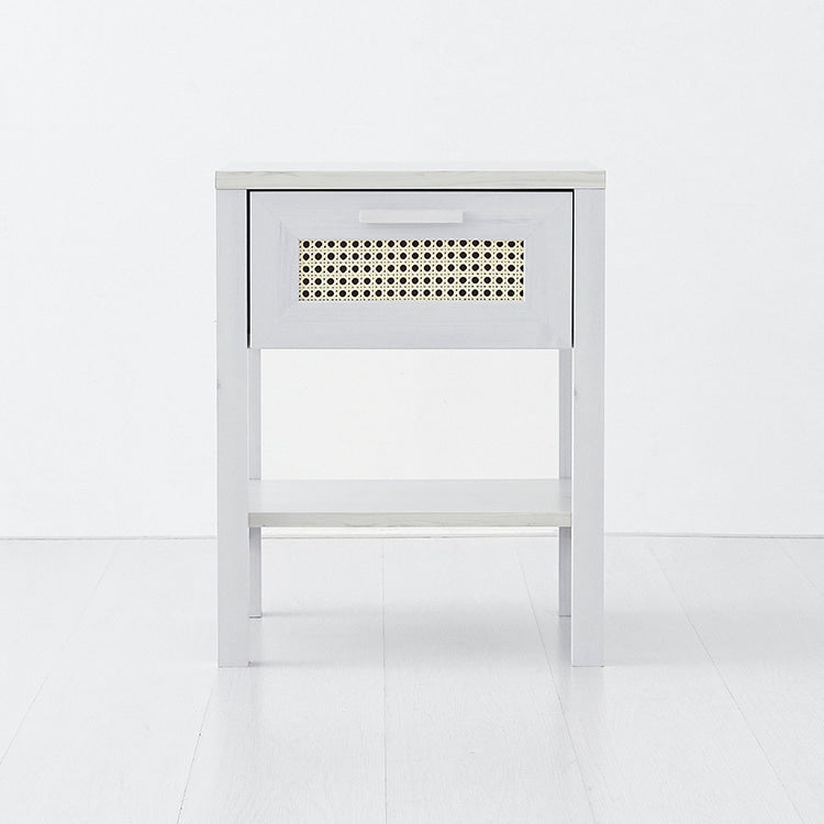 BENTAN 引き出し付きラタンサイドテーブル|W45