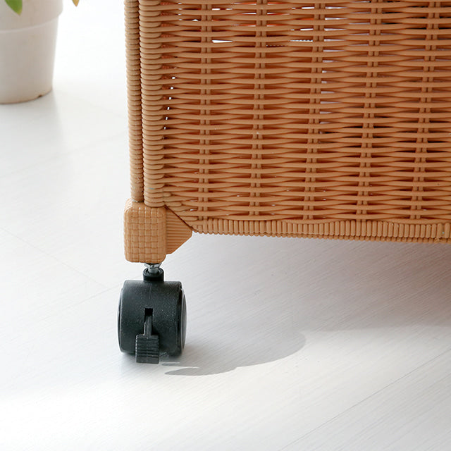 ALOTA 移動式PPラタン 3段収納シェルフワゴン