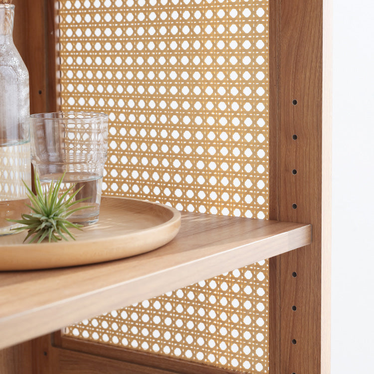 BENTAN オープン型ラタンシェルフ|4段