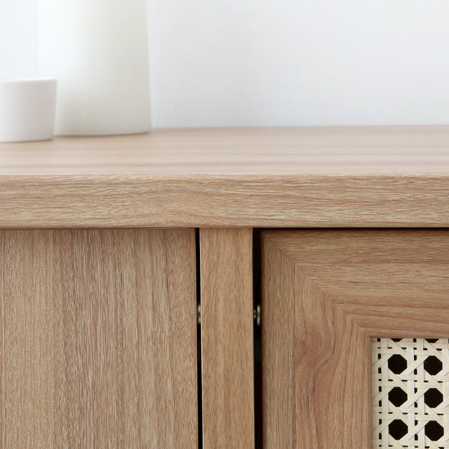 BENTAN 雑誌収納付きラタンチェスト 6扉|92120