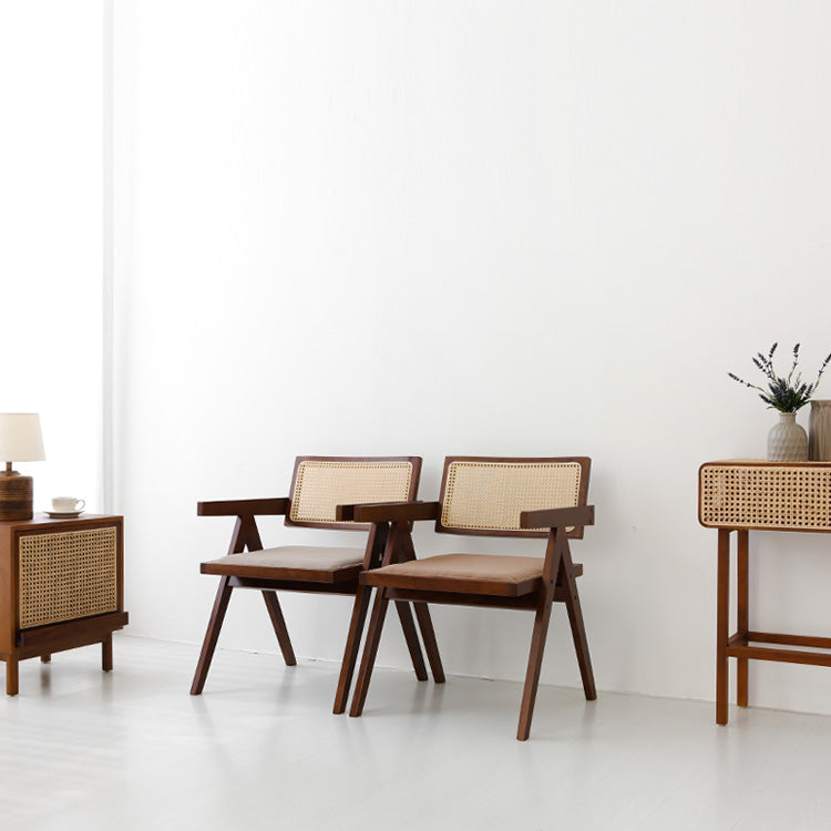 POLIM ラタンアームチェア|ブラウンフレーム