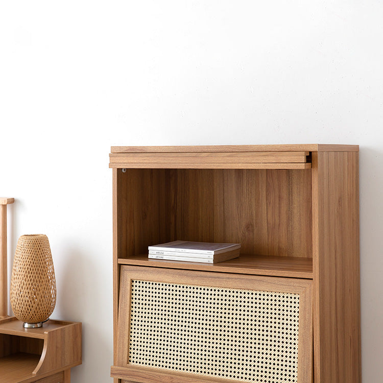 BENTAN 雑誌収納付きラタンチェスト|3扉