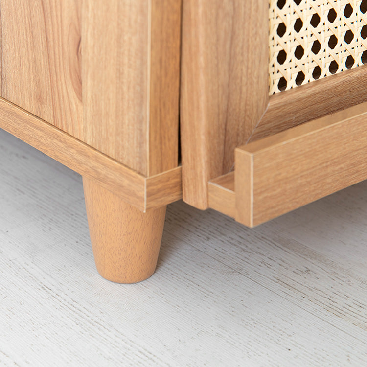 BENTAN 雑誌収納付きラタンチェスト|3扉