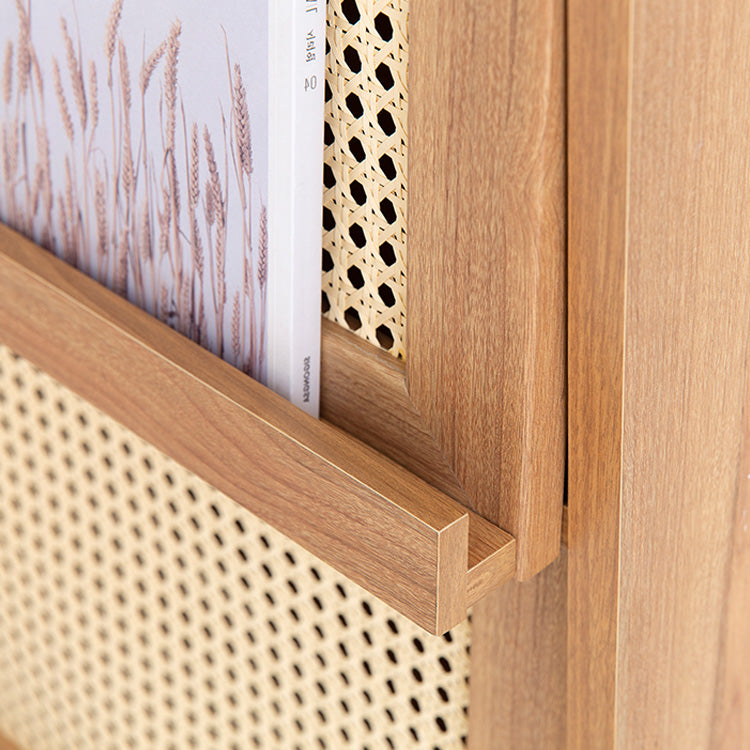 BENTAN 雑誌収納付きラタンチェスト|3扉