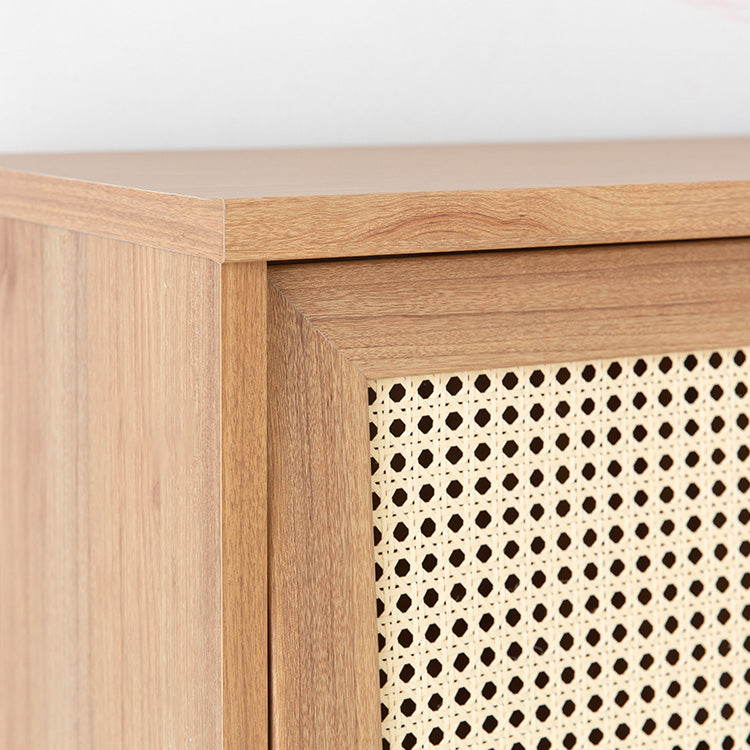 BENTAN 雑誌収納付きラタンチェスト|3扉