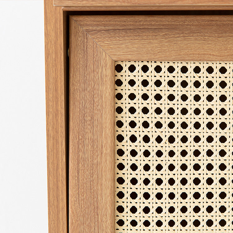 BENTAN 雑誌収納付きラタンチェスト|3扉