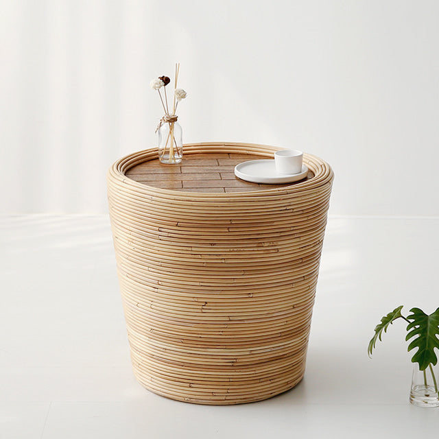 PASAR ラタンラウンドコーヒーテーブル