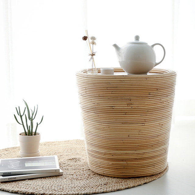 PASAR ラタンラウンドコーヒーテーブル