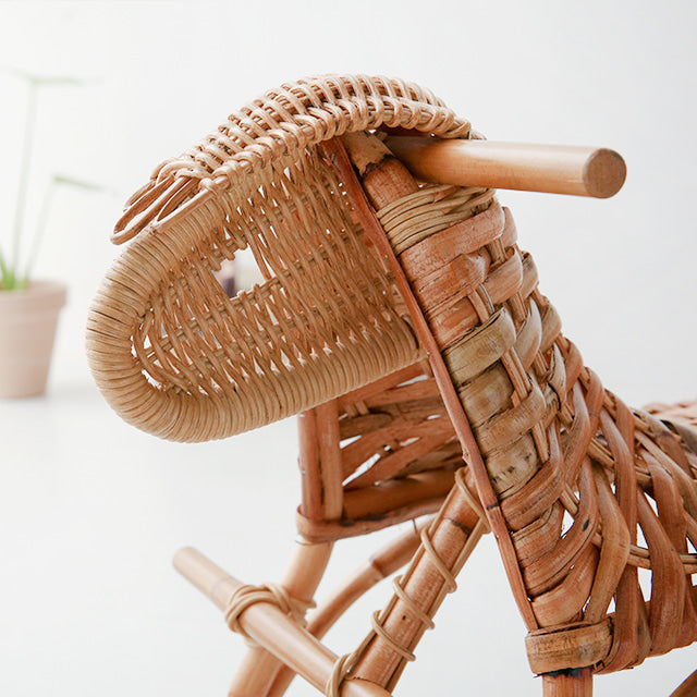 PASAR ラタン製木馬オブジェ|ラタン雑貨