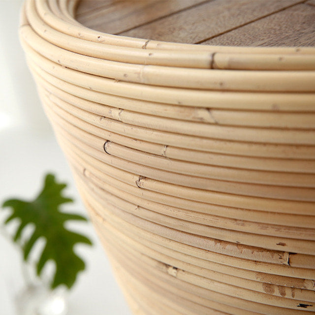 PASAR ラタンラウンドコーヒーテーブル