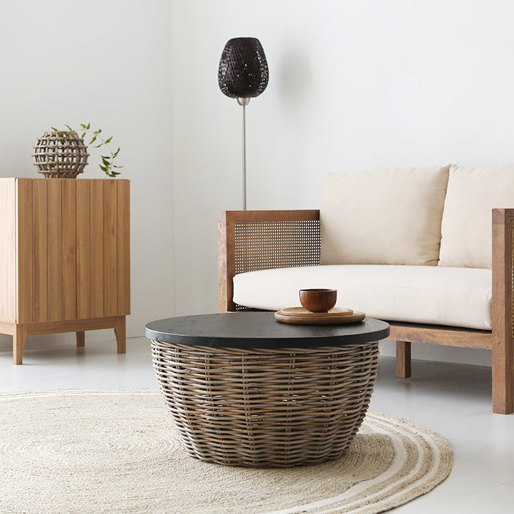 PASAR 収納型ラタンリビングテーブル