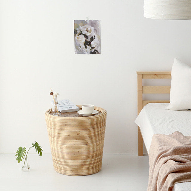 PASAR ラタンラウンドコーヒーテーブル