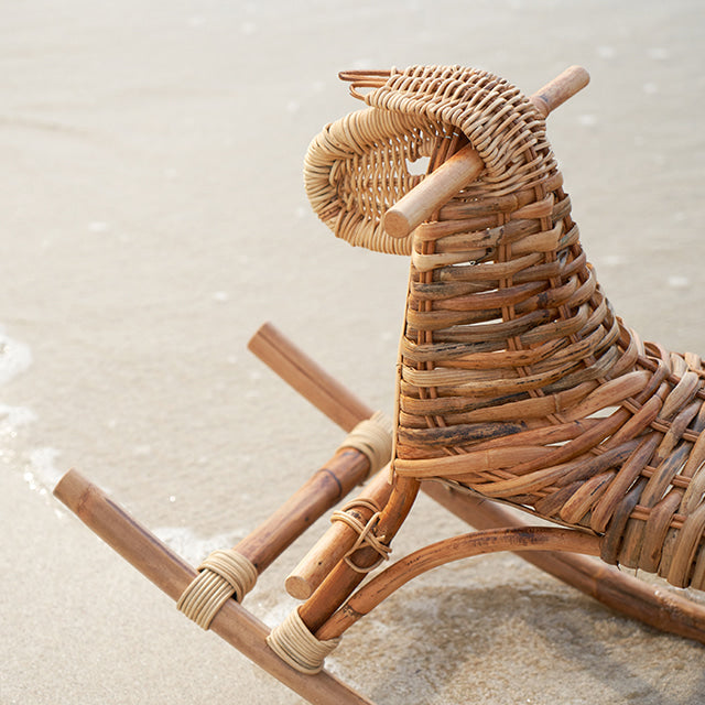 PASAR ラタン製木馬オブジェ|ラタン雑貨