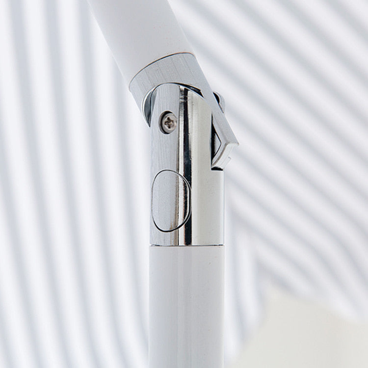 ROMIL パラソル グレーストライプ|角度調整・防水・UV機能付き