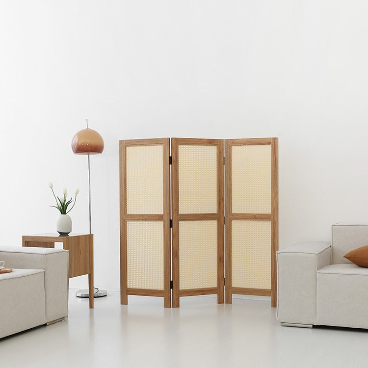 BENTAN ラタンデザインパーテーション|3連