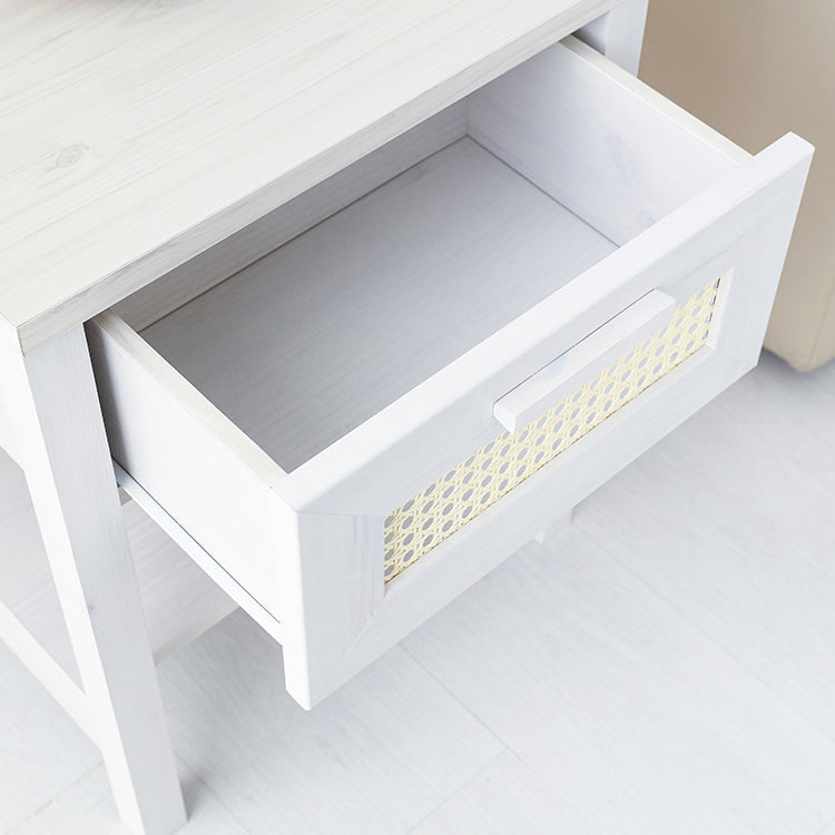 BENTAN 引き出し付きラタンサイドテーブル|W45