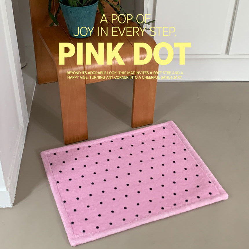 ピンクドットマット|45x65