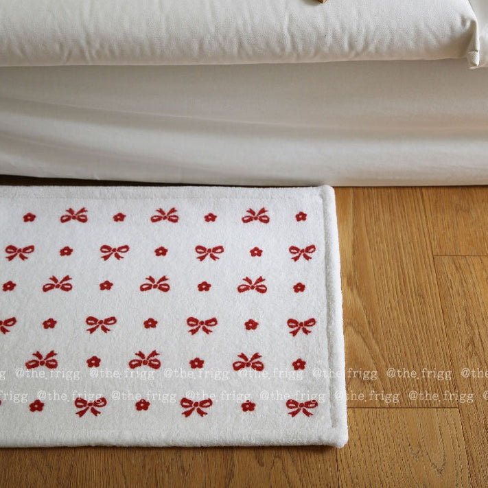 レッドリボンパターンマット|45x65