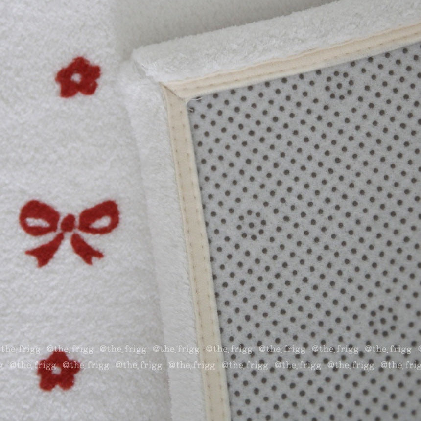 レッドリボンパターンマット|45x65