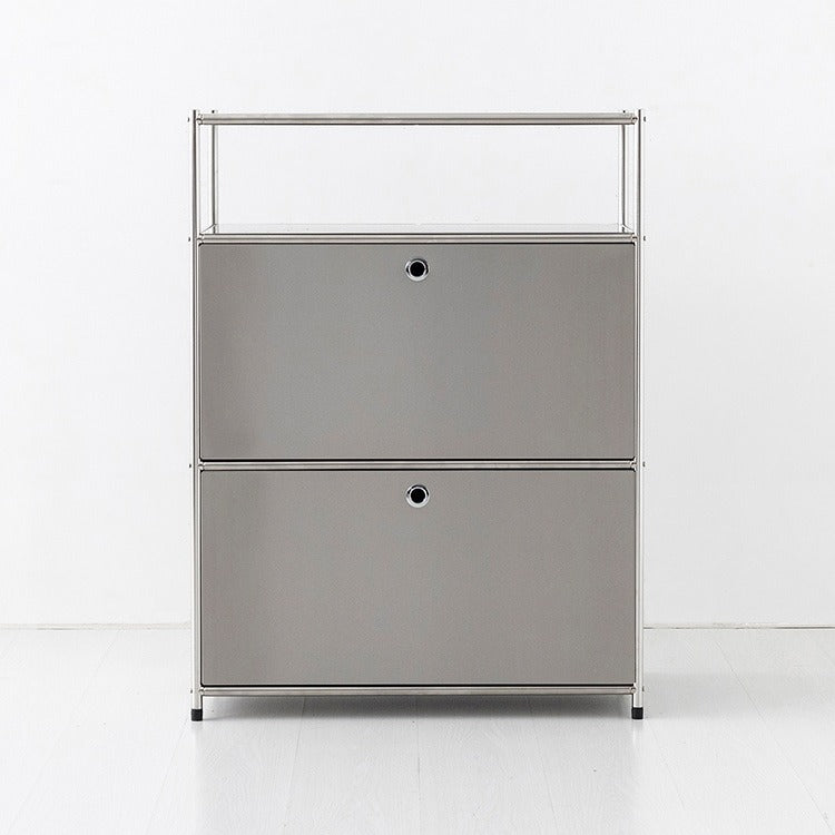 SIMPLIE モジュール2ドア収納ラック 1x3|BC614 ステンレス