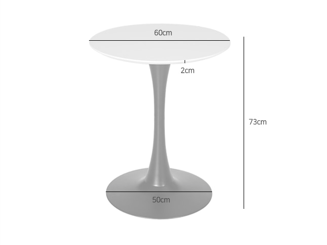 DUGED ラウンドカフェテーブル|D60