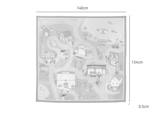 TOWN マップ柄ラグ